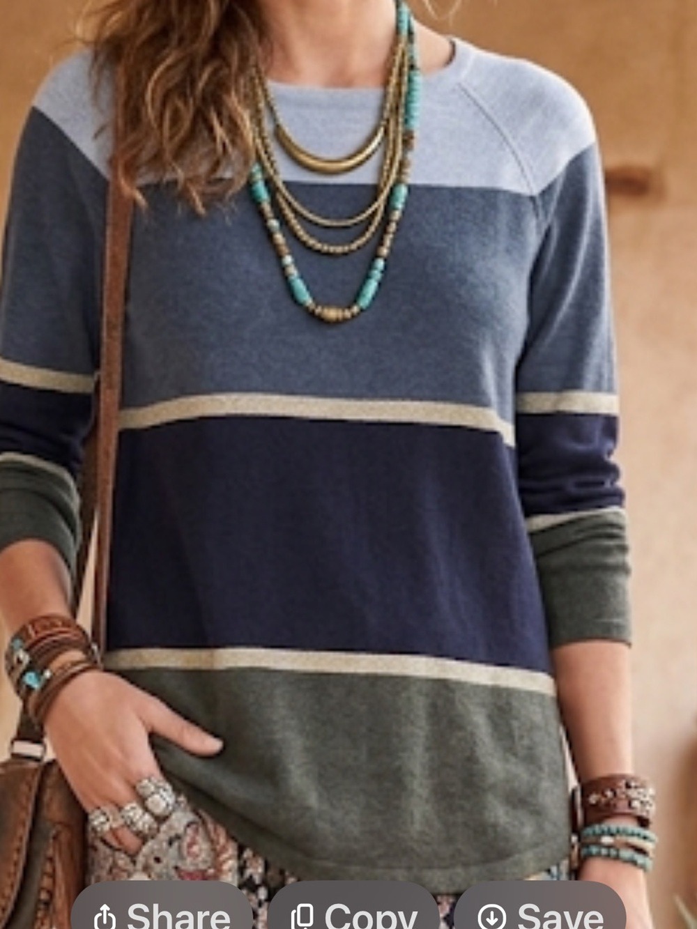 Indigo Blue Striped Sweater Women’s Petite Small -NWT Karen Scott